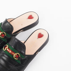 Gucci Princetown Leather Slipper Black Size 37.5