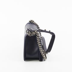 Chanel Navy Old Medium Boy Shoulder Bag