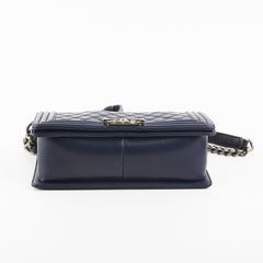 Chanel Navy Old Medium Boy Shoulder Bag