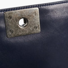 Chanel Navy Old Medium Boy Shoulder Bag