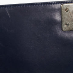 Chanel Navy Old Medium Boy Shoulder Bag