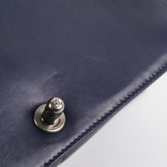 Chanel Navy Old Medium Boy Shoulder Bag