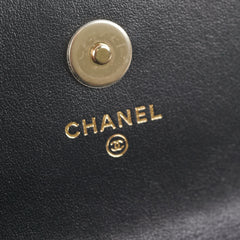 Chanel Black Pearl Card Holder Pearl Shoulder Bag