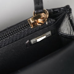 Chanel Black Pearl Card Holder Pearl Shoulder Bag