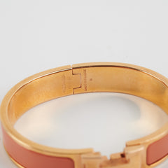 Hermes PM H Clic Bracelet Peach