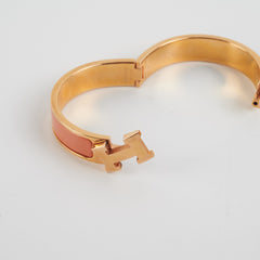 Hermes PM H Clic Bracelet Peach