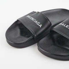 Balenciga Classis Logo Leather Slide Size 38