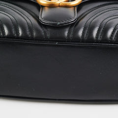 Gucci Matelasse Sylvie Small GG Marmont Top Handle Black