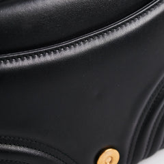 Gucci Matelasse Sylvie Small GG Marmont Top Handle Black