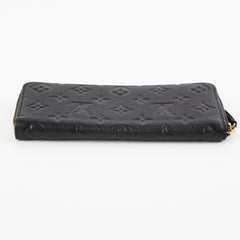 Louis Vuitton Black Long Zippy Wallet