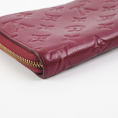 Louis Vuitton Long Wallet Burgundy Empreinte Leather