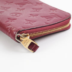 Louis Vuitton Long Wallet Burgundy Empreinte Leather