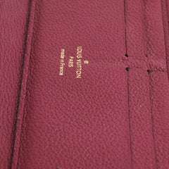 Louis Vuitton Long Wallet Burgundy Empreinte Leather
