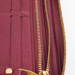Louis Vuitton Long Wallet Burgundy Empreinte Leather