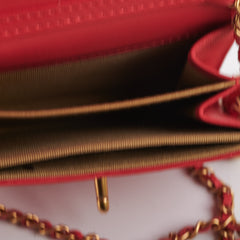 Chanel Micro Bag Pearl Crush Red