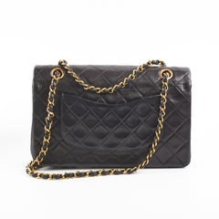 Chanel Vintage Classic Medium/Large 24K Gold Black