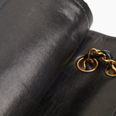 Chanel Vintage Classic Medium/Large 24K Gold Black