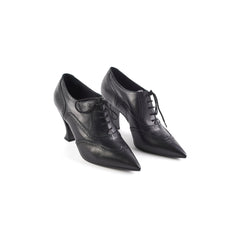 Chanel Black Lace up Boots (Size 40 1/2)