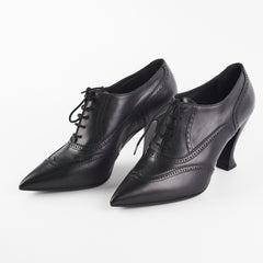 Chanel Black Lace up Boots (Size 40 1/2)