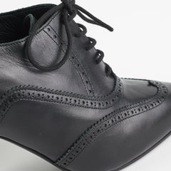 Chanel Black Lace up Boots (Size 40 1/2)