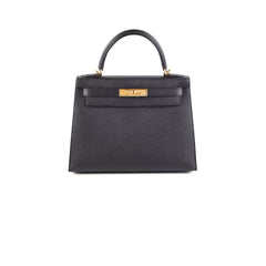 Hermes Kelly 28 Black Epsom - Y Stamp