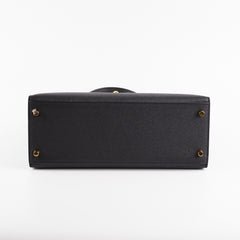 Hermes Kelly 28 Black Epsom - Y Stamp