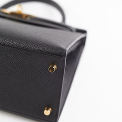 Hermes Kelly 28 Black Epsom - Y Stamp