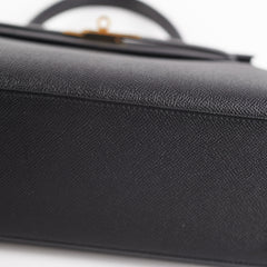 Hermes Kelly 28 Black Epsom - Y Stamp