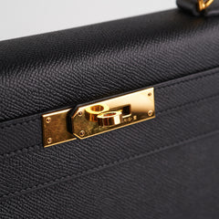 Hermes Kelly 28 Black Epsom - Y Stamp
