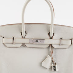 Hermes Birkin 30 Gris Perle Stamp P Square (2012)