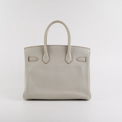Hermes Birkin 30 Gris Perle Stamp P Square (2012)