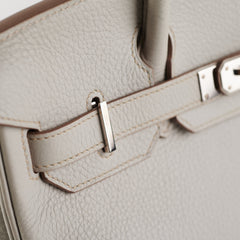 Hermes Birkin 30 Gris Perle Stamp P Square (2012)