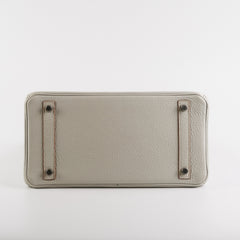 Hermes Birkin 30 Gris Perle Stamp P Square (2012)