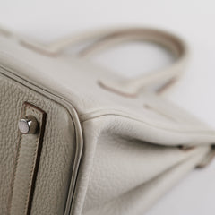 Hermes Birkin 30 Gris Perle Stamp P Square (2012)