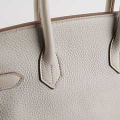 Hermes Birkin 30 Gris Perle Stamp P Square (2012)