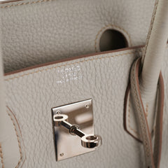 Hermes Birkin 30 Gris Perle Stamp P Square (2012)
