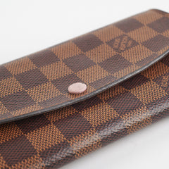 Louis Vuitton Emilie Long Wallet Damier Ebene