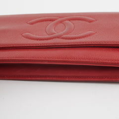Chanel Wallet On Chain (WOC) Red