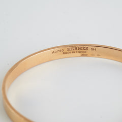 Hermes Kelly Bracelet Diamonds Rose Gold (Size SH)