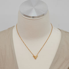 Louis Vuitton Essential V Gold Necklace