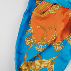 Hermes Scarf Blue/Orange