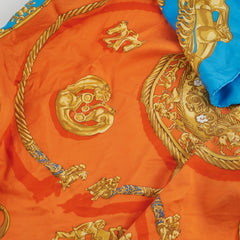 Hermes Scarf Blue/Orange