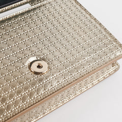 HOLD BC Dior 30 Montaigne Belt Bag With Chain Metallic Patent Gold