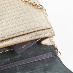 HOLD BC Dior 30 Montaigne Belt Bag With Chain Metallic Patent Gold