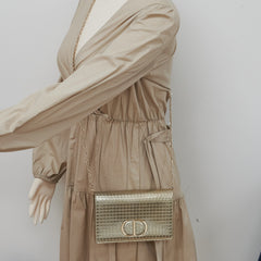 HOLD BC Dior 30 Montaigne Belt Bag With Chain Metallic Patent Gold