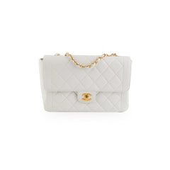 Chanel Quilted Vintage Flap White 24K Gold