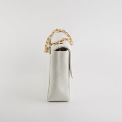 Chanel Quilted Vintage Flap White 24K Gold