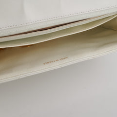 Chanel Quilted Vintage Flap White 24K Gold