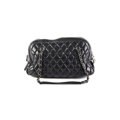 Chanel Quilted Bowling Handbag Black