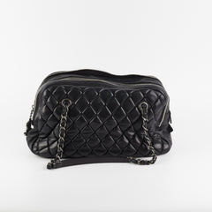 Chanel Quilted Bowling Handbag Black